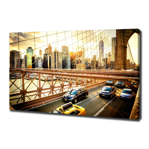 Cuadro canvas con impresión uv duradera horizontal Puente de Brooklyn