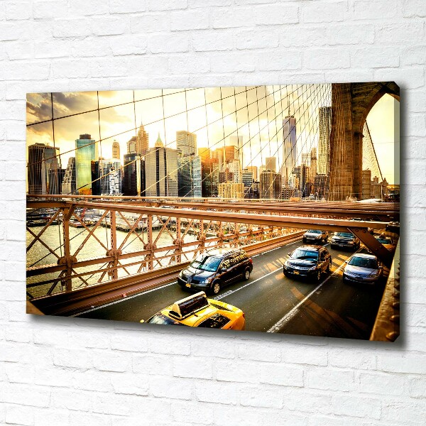 Cuadro canvas con impresión uv duradera horizontal Puente de Brooklyn