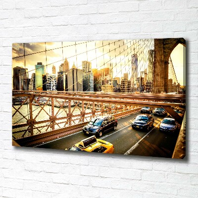Cuadro canvas con impresión uv duradera horizontal Puente de Brooklyn