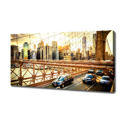 Cuadro canvas con impresión uv duradera horizontal Puente de Brooklyn