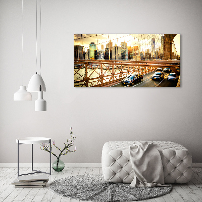 Cuadro canvas con impresión uv duradera horizontal Puente de Brooklyn