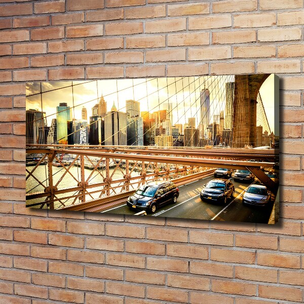 Cuadro canvas con impresión uv duradera horizontal Puente de Brooklyn