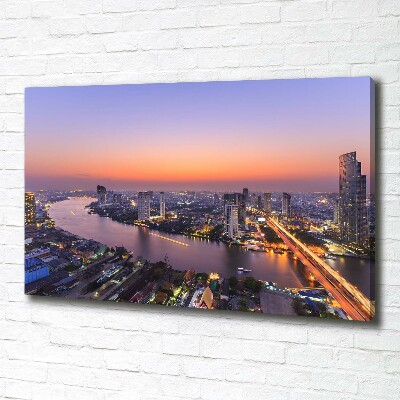 Cuadro canvas moderno de gran formato horizontal Bangkok Oeste