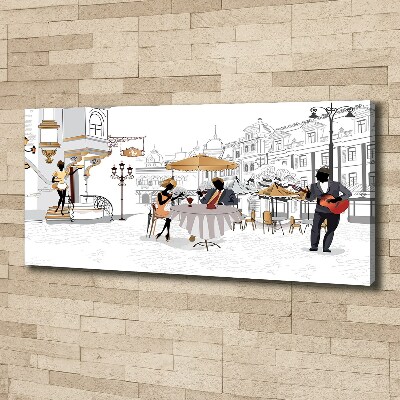 Fotocuadro en lienzo de alta calidad horizontal Cafetería