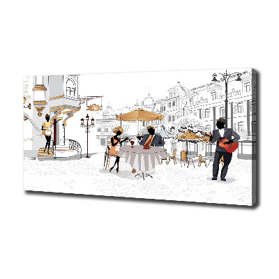 Fotocuadro en lienzo de alta calidad horizontal Cafetería