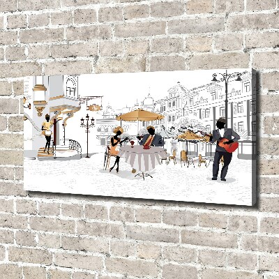 Fotocuadro en lienzo de alta calidad horizontal Cafetería