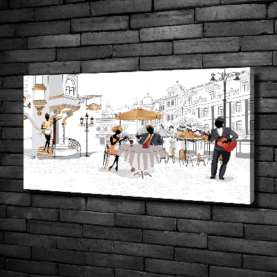 Fotocuadro en lienzo de alta calidad horizontal Cafetería