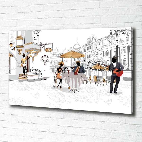 Fotocuadro en lienzo de alta calidad horizontal Cafetería