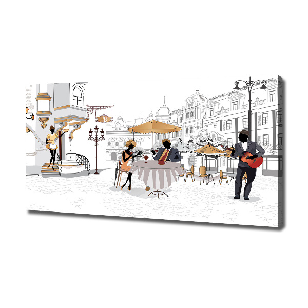 Fotocuadro en lienzo de alta calidad horizontal Cafetería