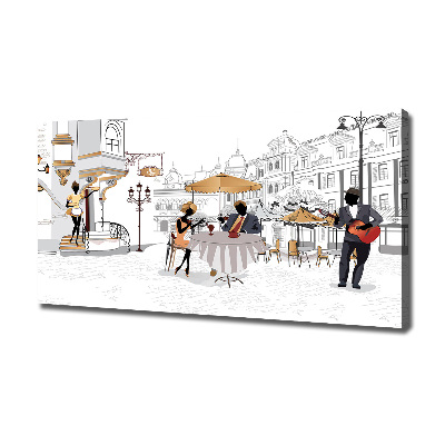 Fotocuadro en lienzo de alta calidad horizontal Cafetería