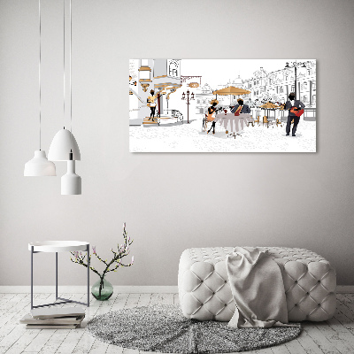 Fotocuadro en lienzo de alta calidad horizontal Cafetería