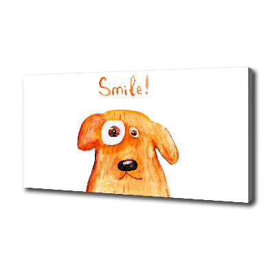 Cuadro canvas moderno de gran formato horizontal Perro