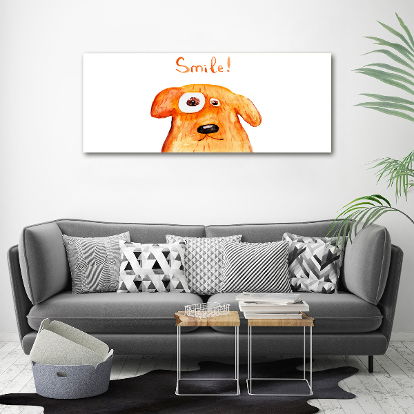 Cuadro canvas moderno de gran formato horizontal Perro
