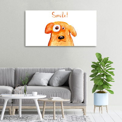 Cuadro canvas moderno de gran formato horizontal Perro