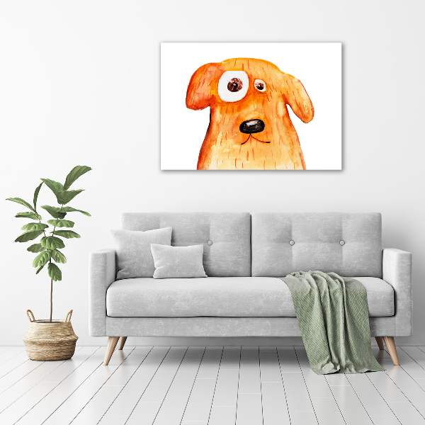Cuadro canvas moderno de gran formato horizontal Perro