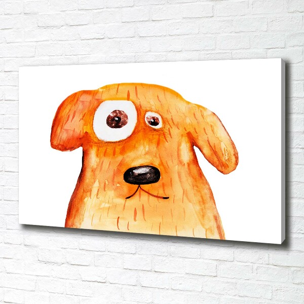 Cuadro canvas moderno de gran formato horizontal Perro