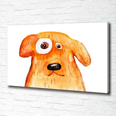 Cuadro canvas moderno de gran formato horizontal Perro