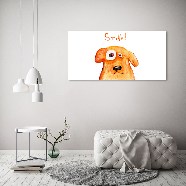Cuadro canvas moderno de gran formato horizontal Perro
