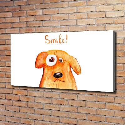 Cuadro canvas moderno de gran formato horizontal Perro