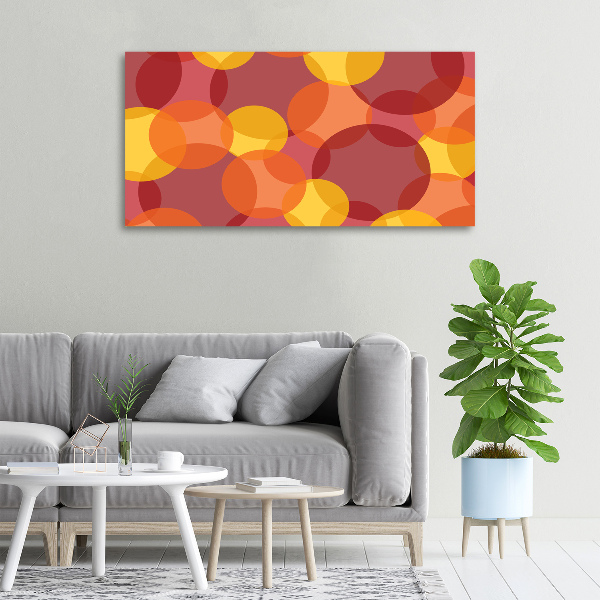 Cuadro canvas con impresión uv duradera horizontal Círculos de colores