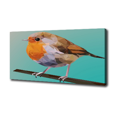 Foto en lienzo con acabado profesional horizontal pájaro petirrojo