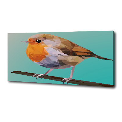 Foto en lienzo con acabado profesional horizontal pájaro petirrojo