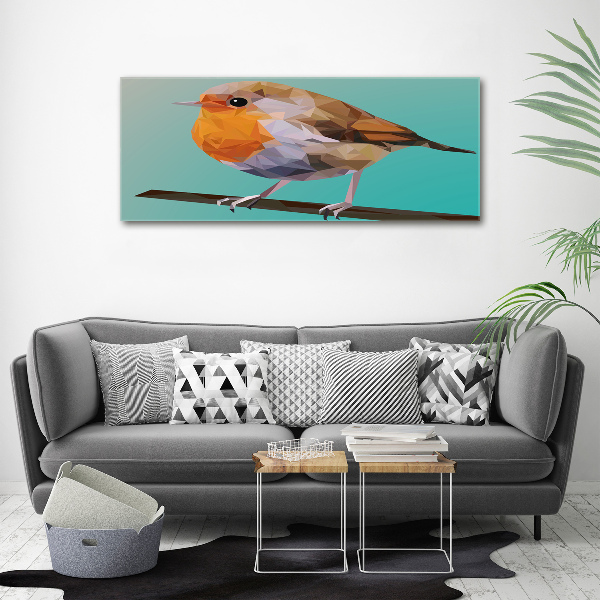 Foto en lienzo con acabado profesional horizontal pájaro petirrojo