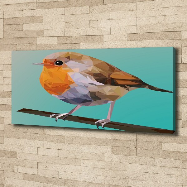 Foto en lienzo con acabado profesional horizontal pájaro petirrojo