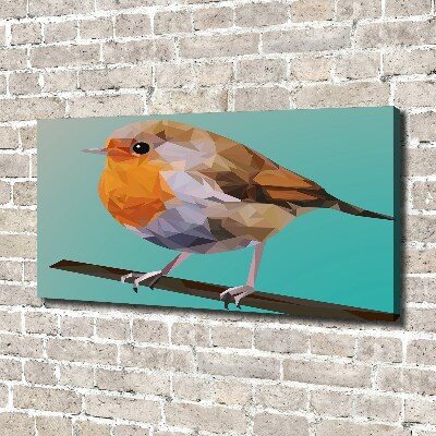 Foto en lienzo con acabado profesional horizontal pájaro petirrojo