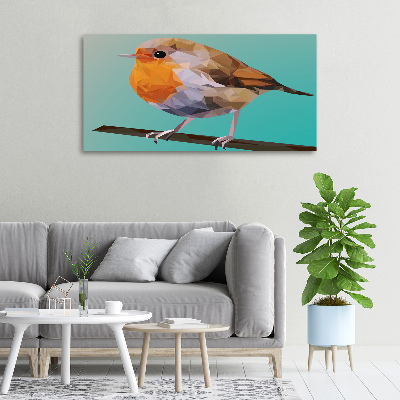 Foto en lienzo con acabado profesional horizontal pájaro petirrojo