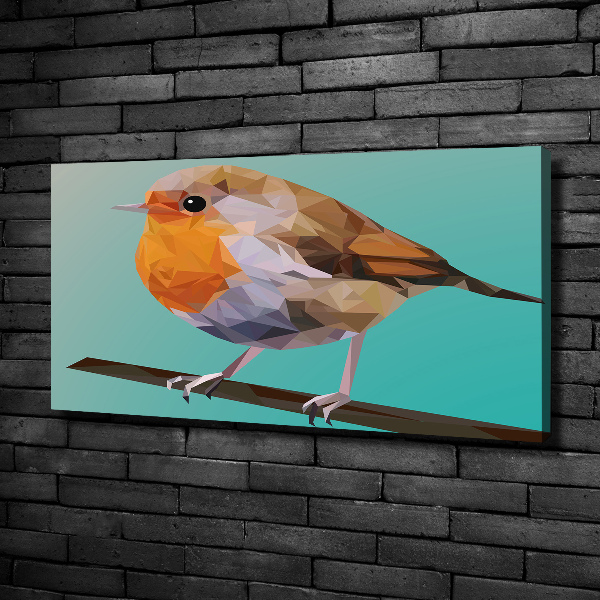Foto en lienzo con acabado profesional horizontal pájaro petirrojo