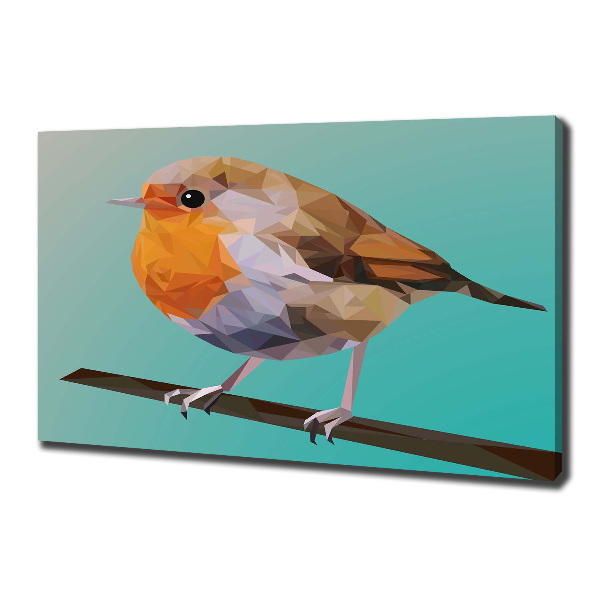 Foto en lienzo con acabado profesional horizontal pájaro petirrojo