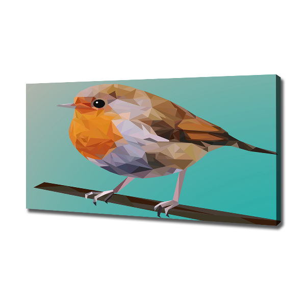Foto en lienzo con acabado profesional horizontal pájaro petirrojo