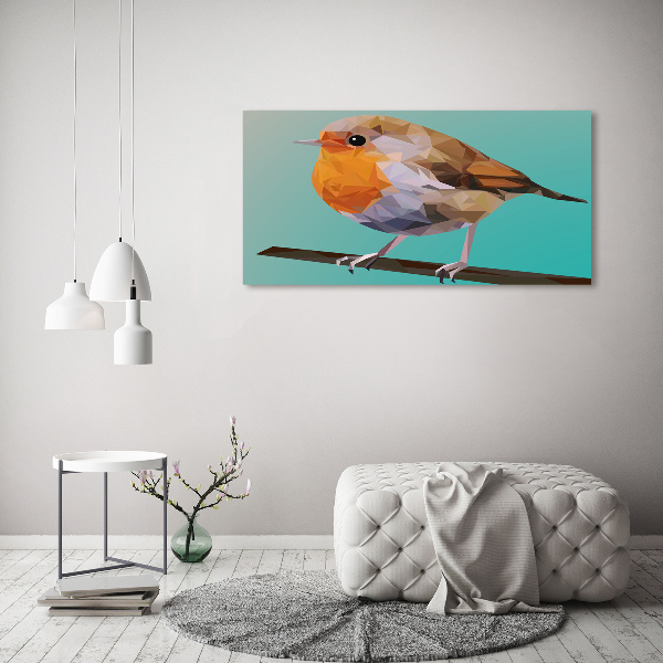 Foto en lienzo con acabado profesional horizontal pájaro petirrojo