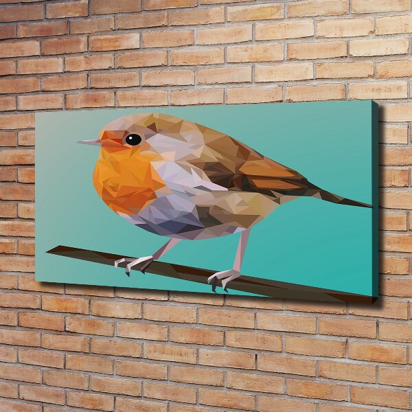 Foto en lienzo con acabado profesional horizontal pájaro petirrojo