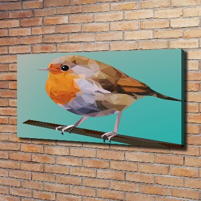 Foto en lienzo con acabado profesional horizontal pájaro petirrojo
