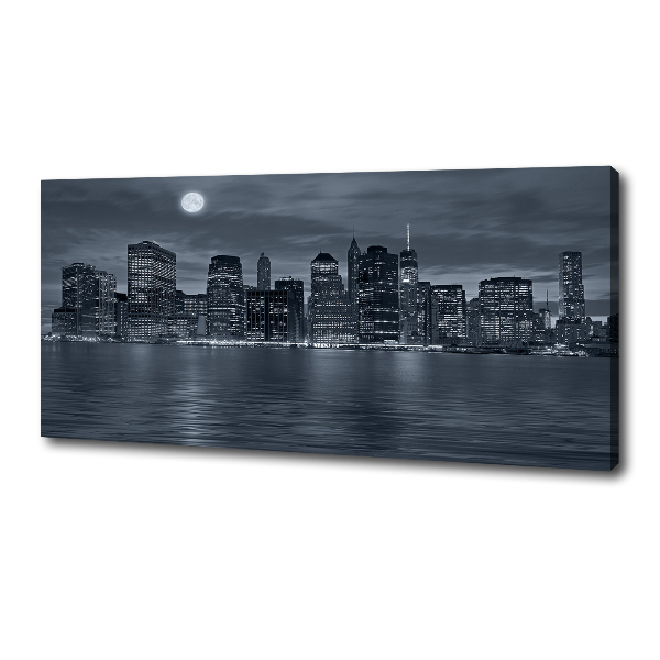 Cuadro canvas con impresión uv duradera horizontal Nueva York de noche