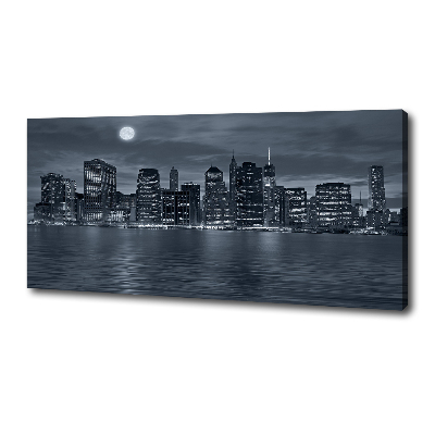 Cuadro canvas con impresión uv duradera horizontal Nueva York de noche