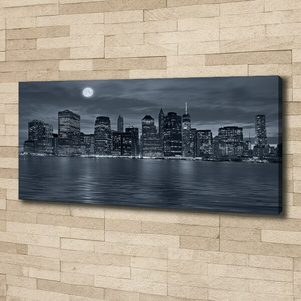 Cuadro canvas con impresión uv duradera horizontal Nueva York de noche