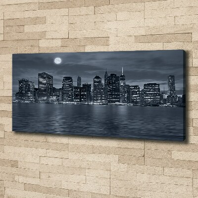 Cuadro canvas con impresión uv duradera horizontal Nueva York de noche
