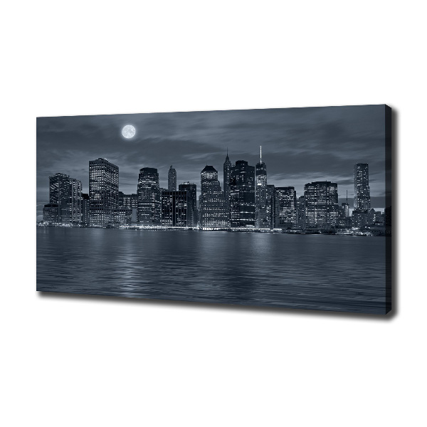 Cuadro canvas con impresión uv duradera horizontal Nueva York de noche