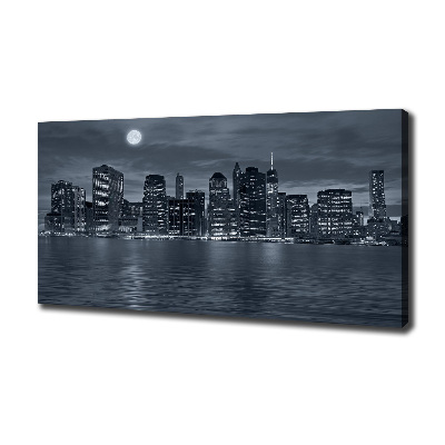 Cuadro canvas con impresión uv duradera horizontal Nueva York de noche