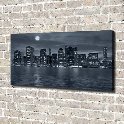 Cuadro canvas con impresión uv duradera horizontal Nueva York de noche
