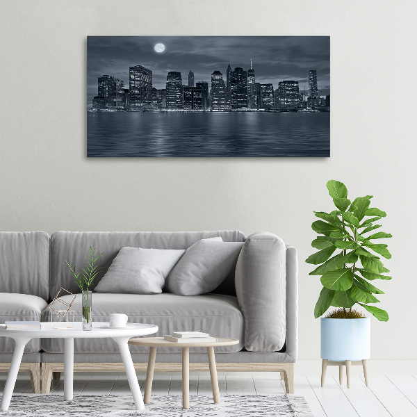 Cuadro canvas con impresión uv duradera horizontal Nueva York de noche