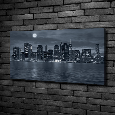 Cuadro canvas con impresión uv duradera horizontal Nueva York de noche