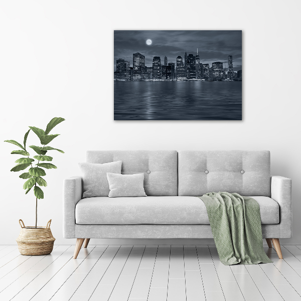 Cuadro canvas con impresión uv duradera horizontal Nueva York de noche