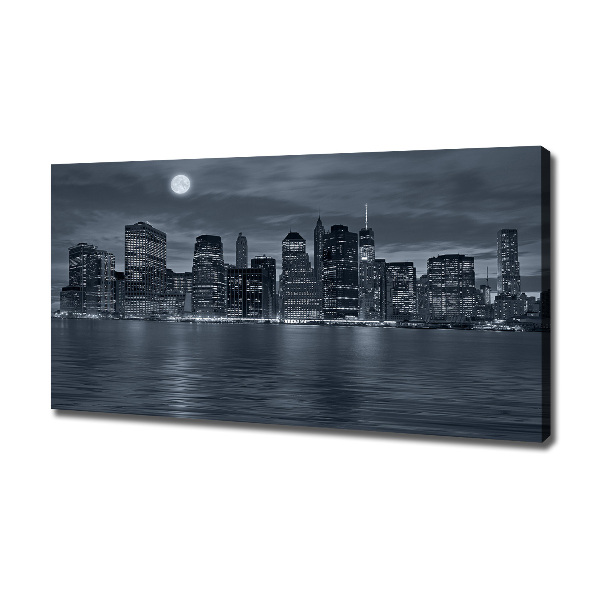 Cuadro canvas con impresión uv duradera horizontal Nueva York de noche