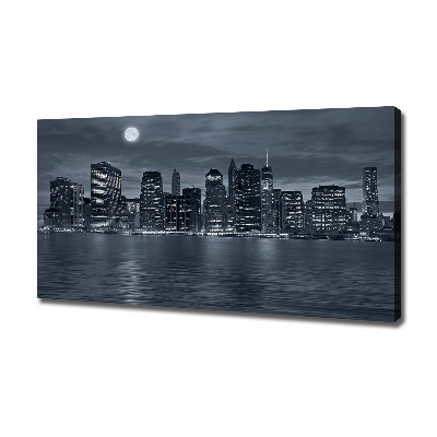 Cuadro canvas con impresión uv duradera horizontal Nueva York de noche