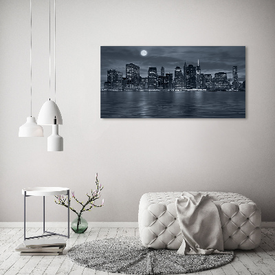 Cuadro canvas con impresión uv duradera horizontal Nueva York de noche