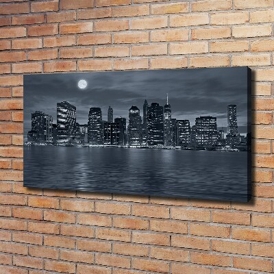 Cuadro canvas con impresión uv duradera horizontal Nueva York de noche